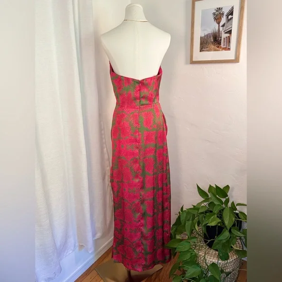 NWT GIGIIS Strapless Floral Gown – Pink/Green – Size S - Picture 6 of 12